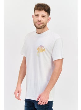 Wrangler Men Crew Neck Short Sleeve Graphic T Shirt, White Combo  - Image 3