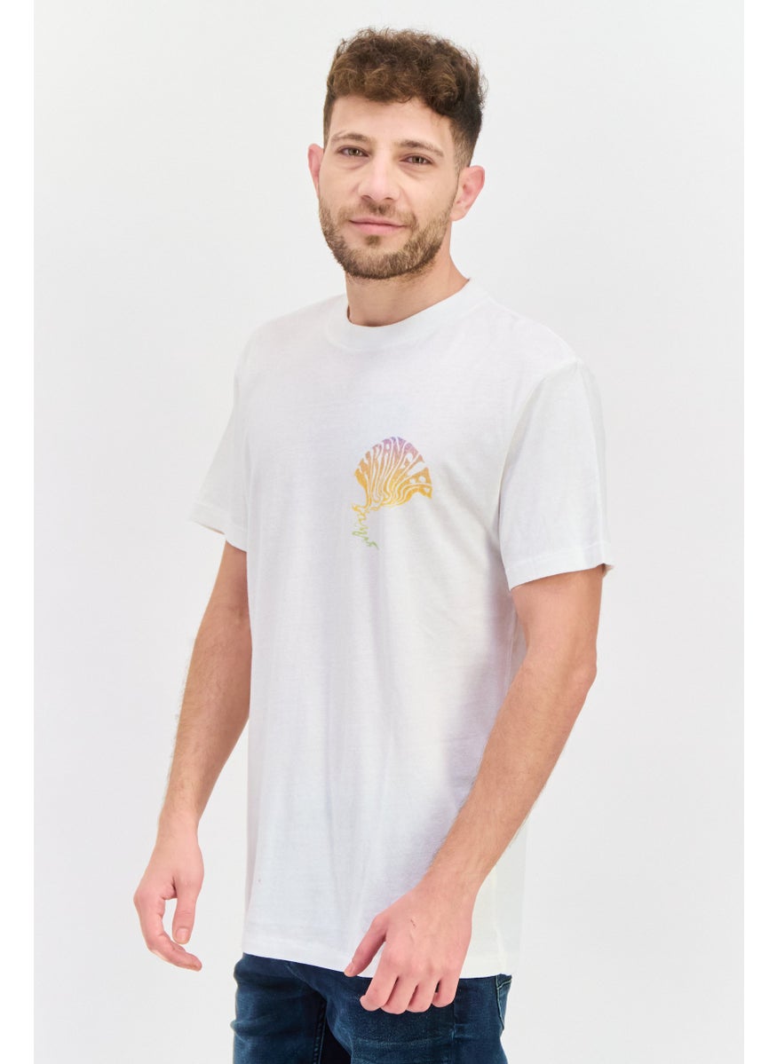 Wrangler - Men Crew Neck Short Sleeve Graphic T Shirt, White Combo - Image 1