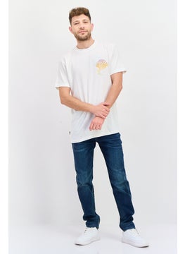 Wrangler Men Crew Neck Short Sleeve Graphic T Shirt, White Combo  - Image 4