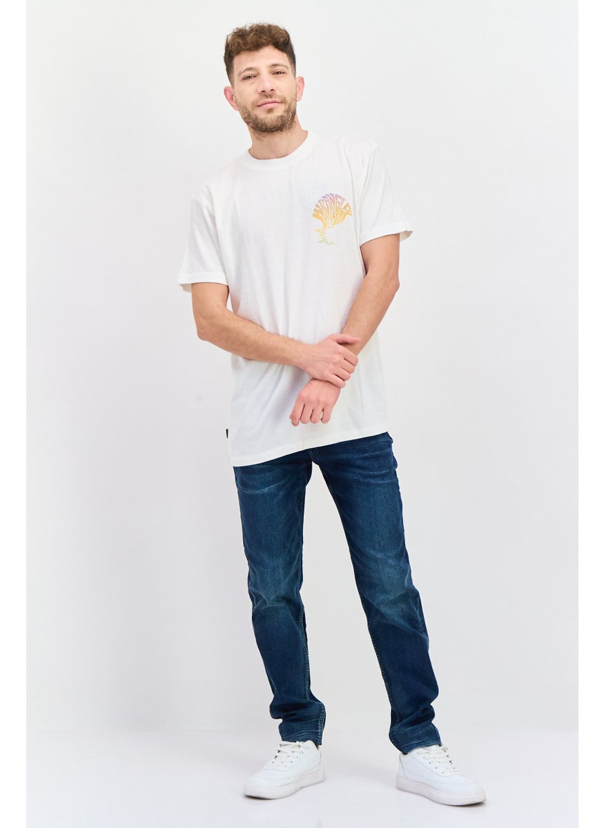 Wrangler - Men Crew Neck Short Sleeve Graphic T Shirt, White Combo - Image 1