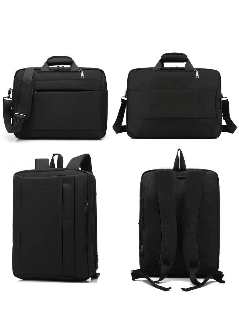 Aklsvion 15.6 Inch Laptop Bag Day Pack Business Travel Laptop Backpack Handbag Briefcase Water Resistance Shoulder Messenger Bag for Men and Women Work Office Black  - Image 3