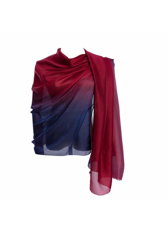 Cyzlann Women's Scarves 100% Silk Long Lightweight Scarfs for women - Image 1