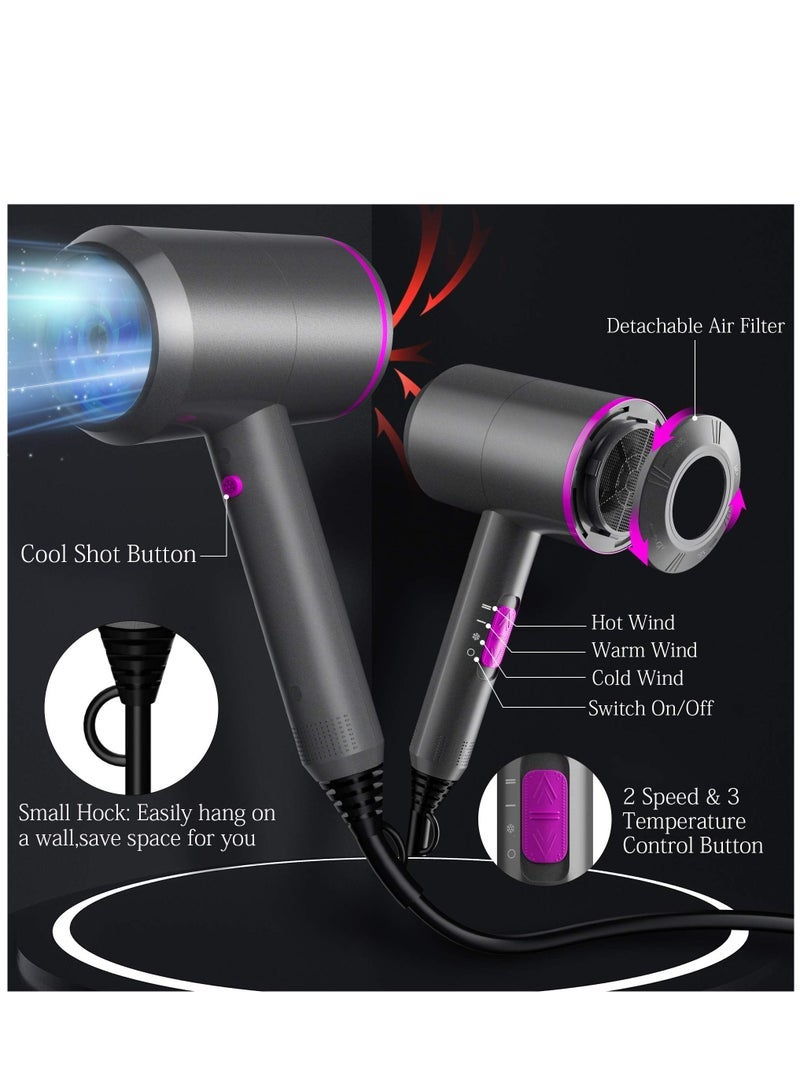 Captaintech Hair Dryer Professional Hair Dryer Ion Hair Dryer Salon Performance AC Motor Styling Tools - Image 3