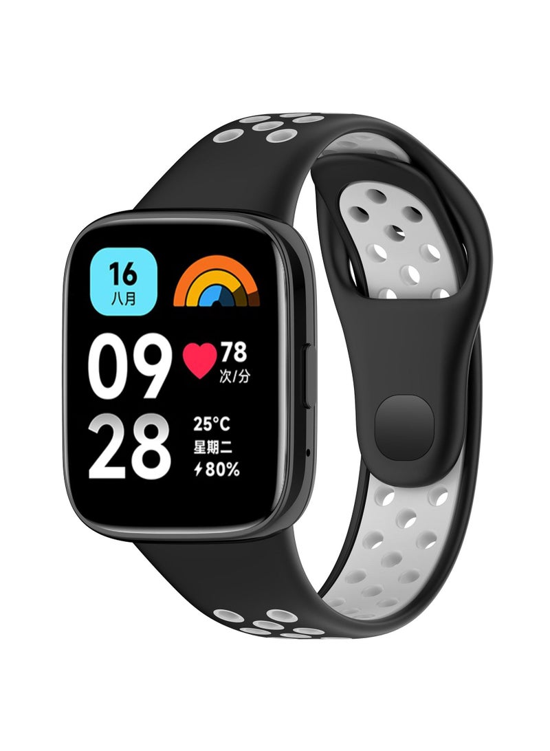 1Pcs Watch band for Redmi watch3 lite/Redmi watch3 active strap Black/Gray - Image 1