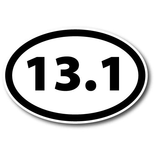 Magnet Me Up 131 Half Marathon Black Oval Magnet Decal 4x6 Inches HeavyDuty for Car Truck SUV Runners Pride Car Magnet HalfMarathoners Gift Made in USA