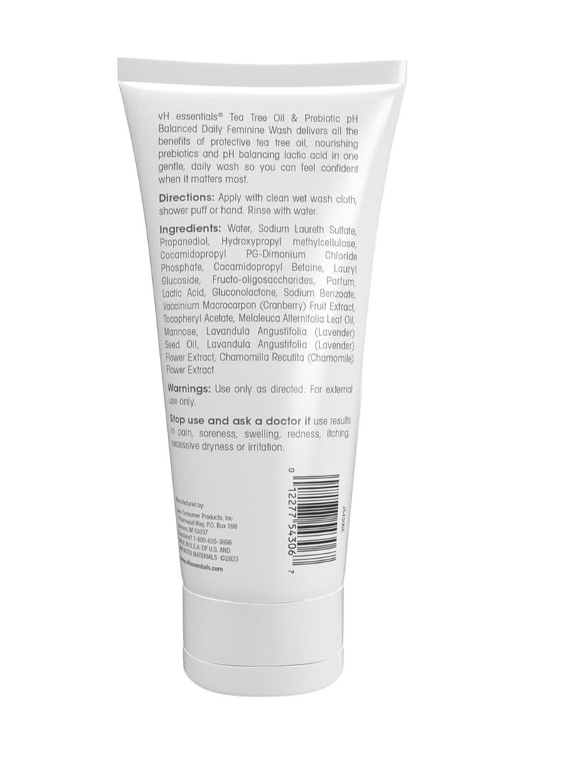 vH Essentials Ph Balanced Daily Feminine Wash, Tea Tree Oil And Prebiotic, 6 Fl Oz  - Image 2