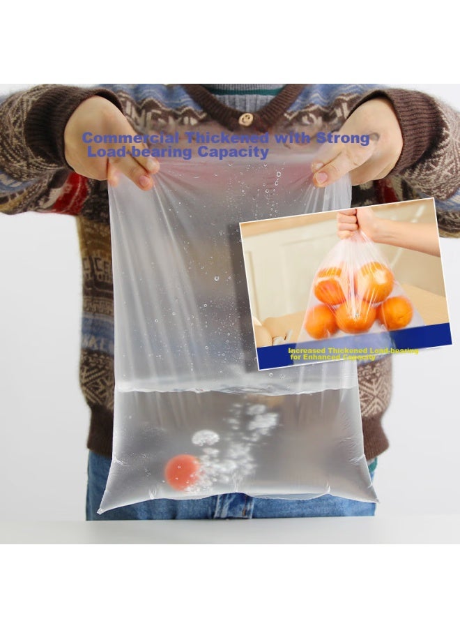 Yessel Yizhixuan Food Storage Bags, Large Size, 400 Count, Food-grade, Thickened, 30x40cm, Plastic Bags, Supermarket Commercial Use, Perforated Roll-up Bags - Image 2