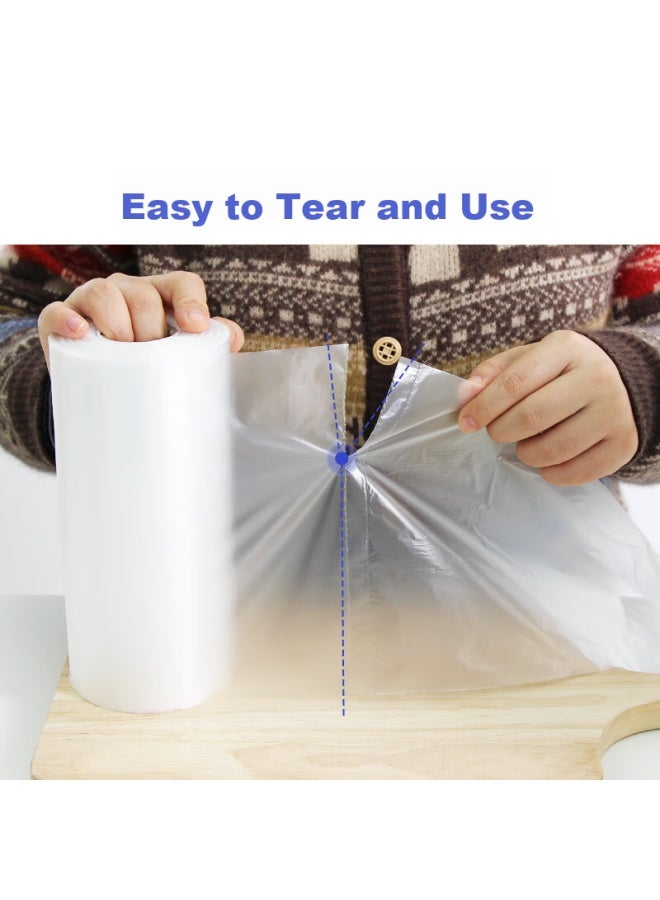 Yessel Yizhixuan Food Storage Bags, Large Size, 400 Count, Food-grade, Thickened, 30x40cm, Plastic Bags, Supermarket Commercial Use, Perforated Roll-up Bags - Image 4