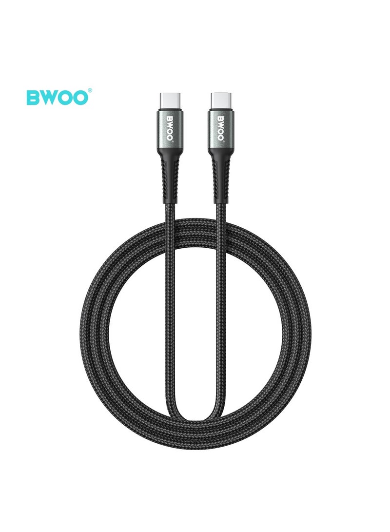 BWOO Type-C To Type-C Fast Charging Data Cable 2M Black - Image 1