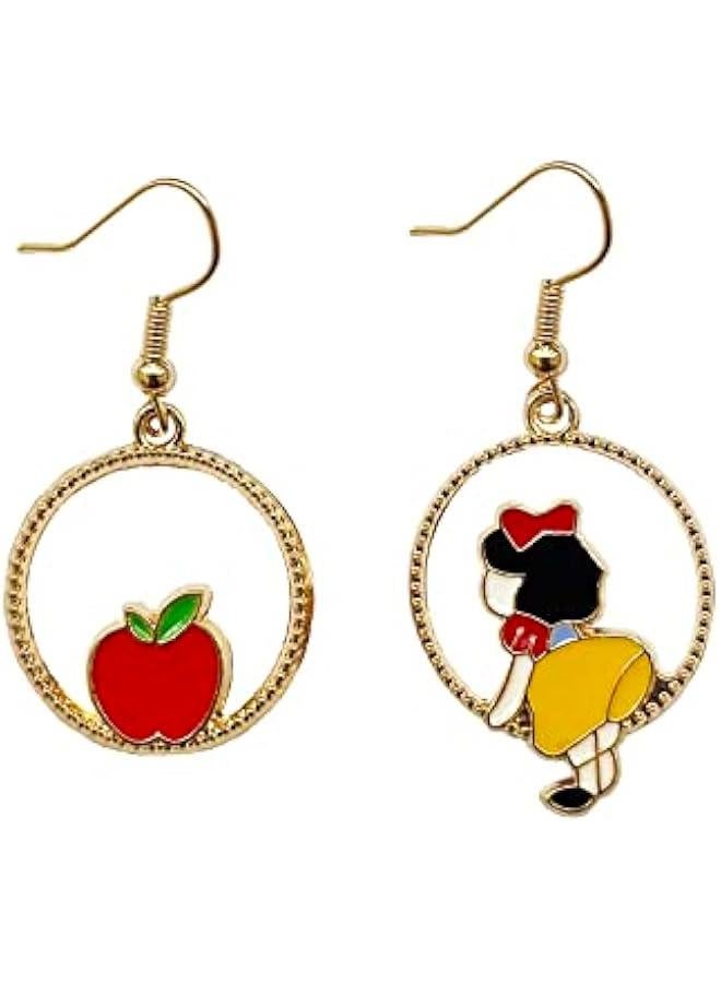 Cartoon Earrings Stud, Zinc Alloy Priness TV Movies Earrings for Fans and Women - Image 1