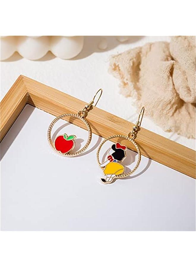 Cartoon Earrings Stud, Zinc Alloy Priness TV Movies Earrings for Fans and Women - Image 3