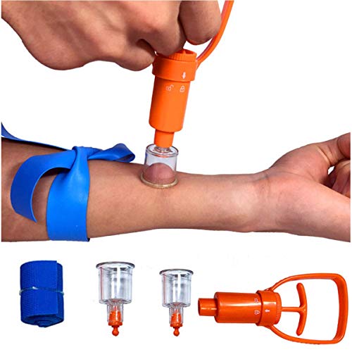 Finever Insect Bee Sting Snake Bug Bite Kit Venom Extractor Suction Pump First Aid Safety Tool Fast Emergency for Hiking Backpacking Camping - Image 1
