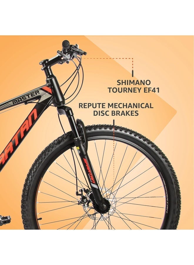 Spartan Master Mountain Bike – 29" Wheels, 21-Speed Shimano, Adult Bike, Sea Blue - Image 4