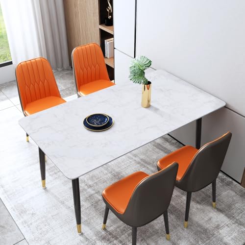 Abyssaly Glossy Marble Contact Paper White Wallpaper Peel and Stick Self Adhesive Waterproof Contact Paper for Countertop Kitchen Cabinets Bathroom 177 x 196 - Image 3