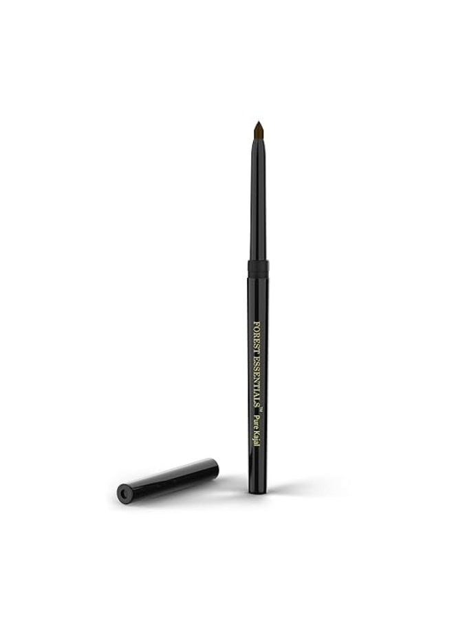 Forest Essentials Gulaab Khaas Natural Kajal Earth Brown | Made using a traditional method with Pure Ghee & Castor Oil | Intense Cooling Pigment | For Daily Use - Image 2