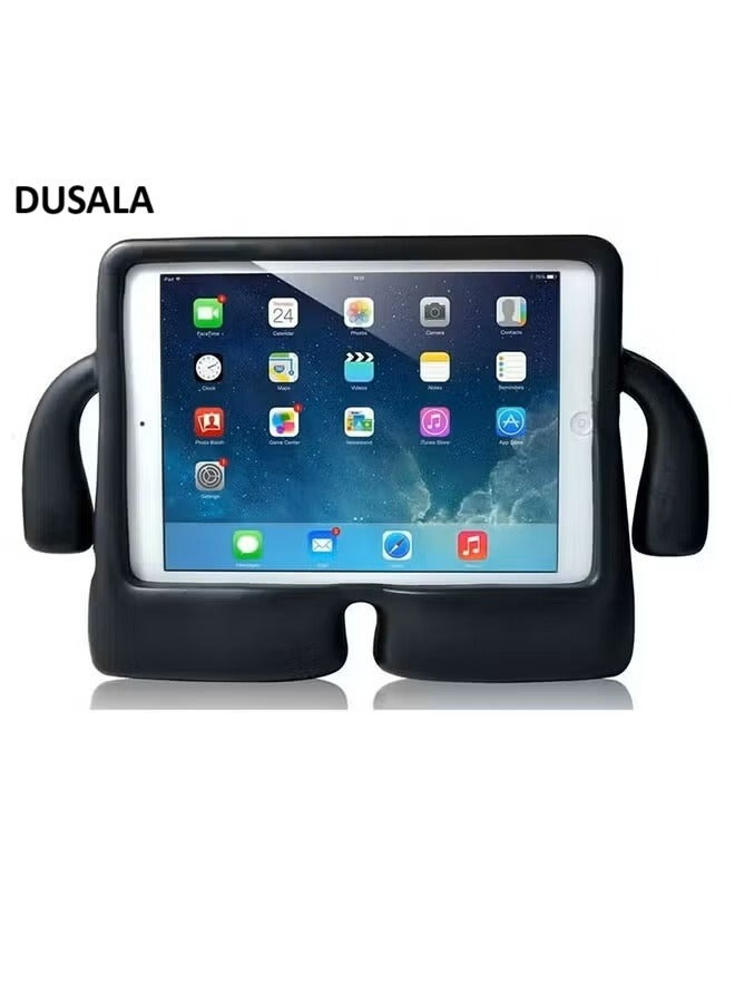DUSALA Kids Shock‑Proof EVA Case with Handle & Stand for iPad 10.2 9th Gen Bright Durable Cover(Black)