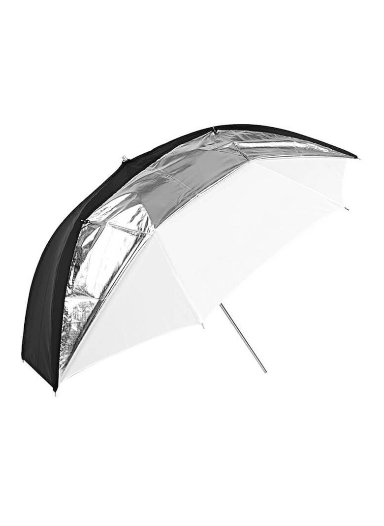 GenPro Black and White Universal Umbrella (UMB-WB40): Versatile umbrella offering both soft and contrasted lighting, 100cm.  - Image 1