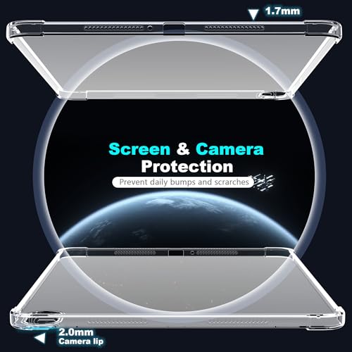 Fhyeugfy for OnePlus Pad 3 Case,13.2 Inch,Slim TPU Clear Transparent Back Protective Cover,Anti-Scratch Shockproof -Clear - Image 5