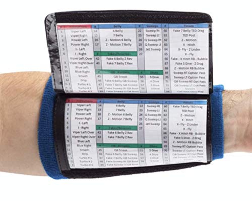 WristCoaches Football Play Wristbands - Youth Quarterback Gear - Wristband Playbook - Softball Wristbands for Signs - Image 1