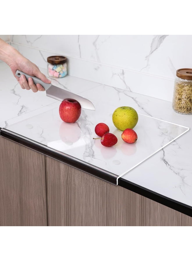 TPGP Acrylic Cutting Boards for Kitchen Counter, 2023 Upgraded Thicker Clear Cutting Board, Non-Slip Cutting Board with Lip for Kitchen Countertop Protection (18x16 inches) - Image 1