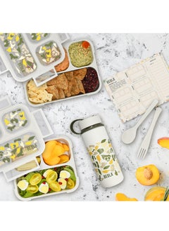 BEOLA Set of  2 Lunch Boxes for Kids Adults, Lunch Bento with Magnetic Meal Planner, Sand Camo  - Image 5