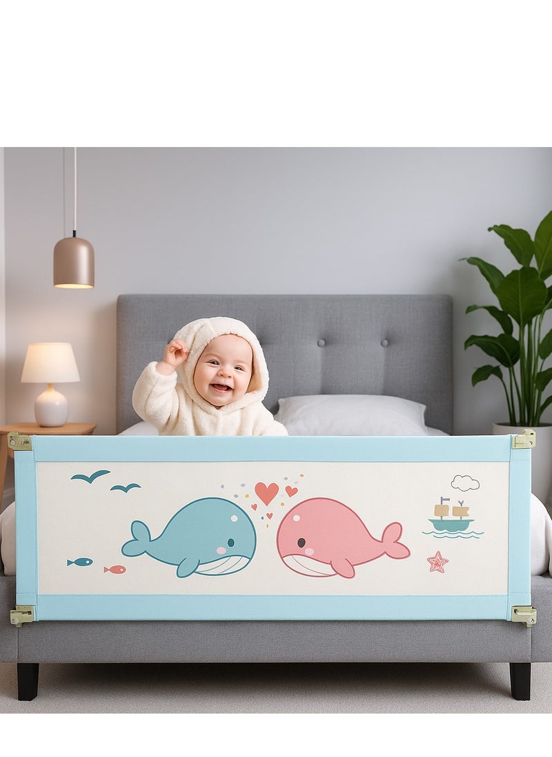 Kiddale 180cm Bedrail Guard Bedrail Bumpers Bedrail for Toddler Bedrails of Kids Bed Fence for Baby Bed Fence for King and Queen size bed Long Bed Guard Rail for kids  - Image 3
