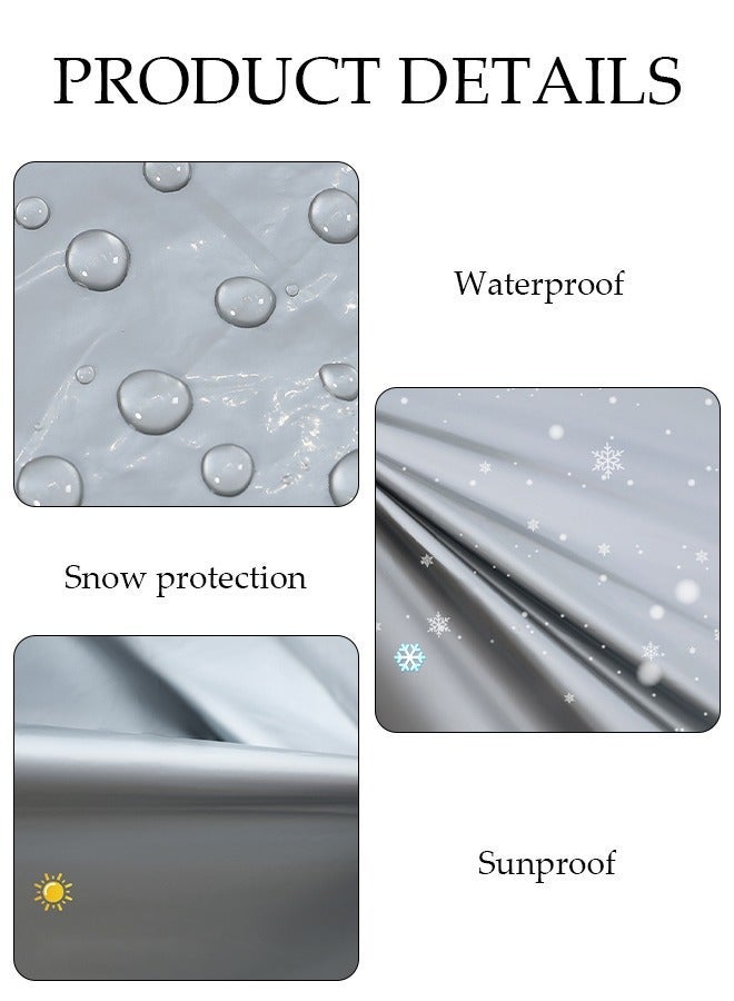 DUNISO Full Car Covers Sunscreen UV Protection  Indoor Outdoor Sunscreen Heat Protection DustWind/Water/Weatherproof Anti-Uv Scratch-Resistant Sedan Universal Suit L - Image 2