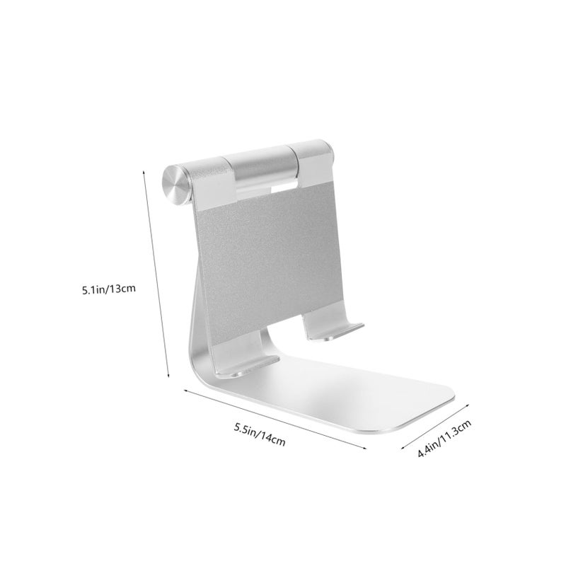 Multi Angle Aluminum Tablet Stand Sticky Suction Mount Adjustable Charging Holder Silver - Image 3