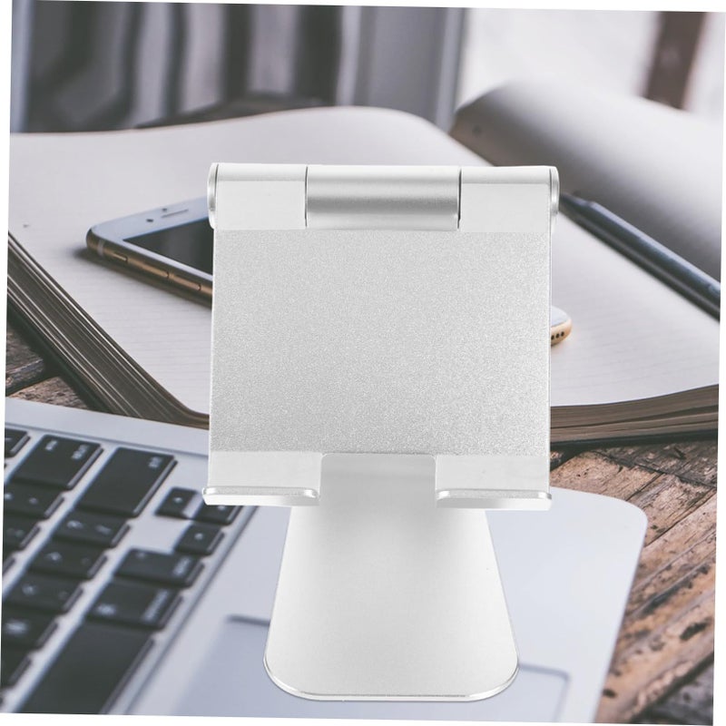Multi Angle Aluminum Tablet Stand Sticky Suction Mount Adjustable Charging Holder Silver - Image 5