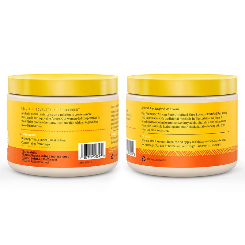 Alaffia, Pure Unrefined Shea Butter, Unscented, 11 oz - Image 2