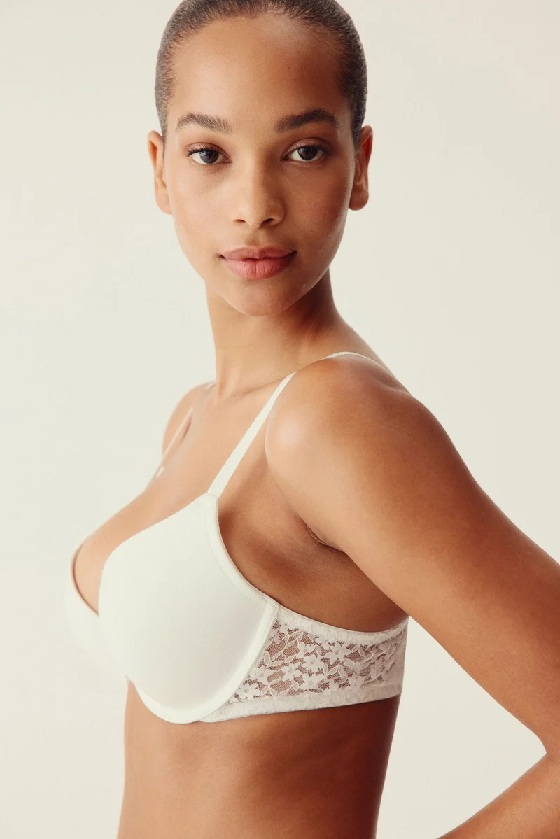 اتش اند ام حمالة صدر push-up من القطن - عبوة من قطعتين