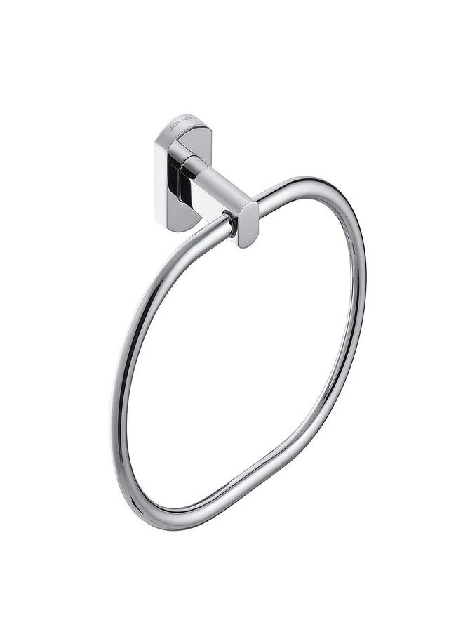 JOMOO Bathroom Towel Ring Wall Mounted Towel Holder Hanging Towel Hanger Bathroom Accessories , Chrome - Image 1