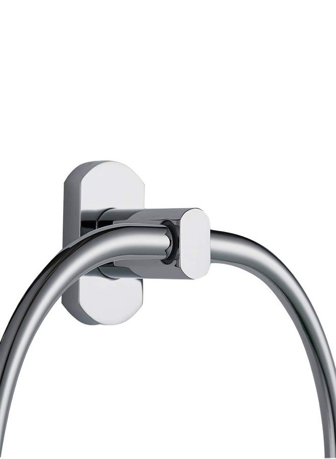 JOMOO Bathroom Towel Ring Wall Mounted Towel Holder Hanging Towel Hanger Bathroom Accessories , Chrome - Image 4