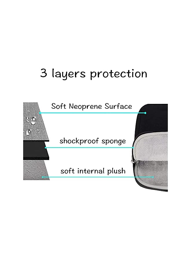 Mosiso جراب كمبيوتر محمول متوافق مع ماك بوك اير 13 بوصة M2 A2681 M1 A2337 A2179 A1932 2022-2018/برو 13 M2 M1 A2338 A2251 A2289 A2159 A1989 A1706 A1708، حقيبة من النيوبرين مع حقيبة صغيرة، أسود - Image 4