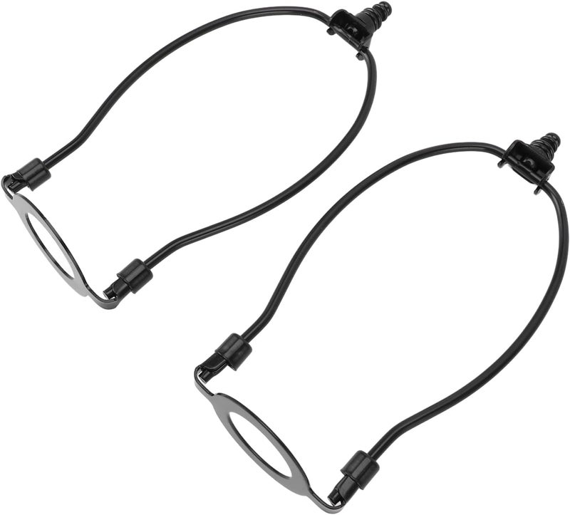 Adjustable Lamp Shade Harp Holder Kit Iron E26 Light Base Lamp Shade Holder 2 Pack Metal Bracket for Table and Floor Lamps Easy Install Support (Black) - Image 2