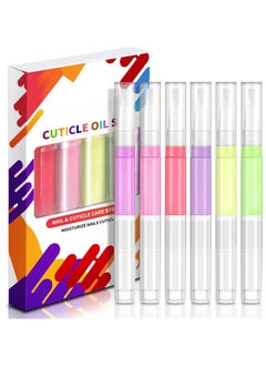 Cuticle Oil Set, 6 Pcs Cuticle Oil Pen, Nail Oil for Growth and Strength, Fruity Natural Ingredient Gel Nail Oil Pen for Preventing Cracking and Drying of Nails Nail Strengthener