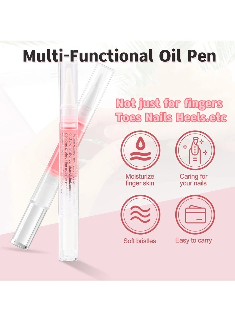 Generic - Cuticle Oil Set, 6 Pcs Cuticle Oil Pen, Nail Oil for Growth and Strength, Fruity Natural Ingredient Gel Nail Oil Pen for Preventing Cracking and Drying of Nails Nail Strengthener - Image 1