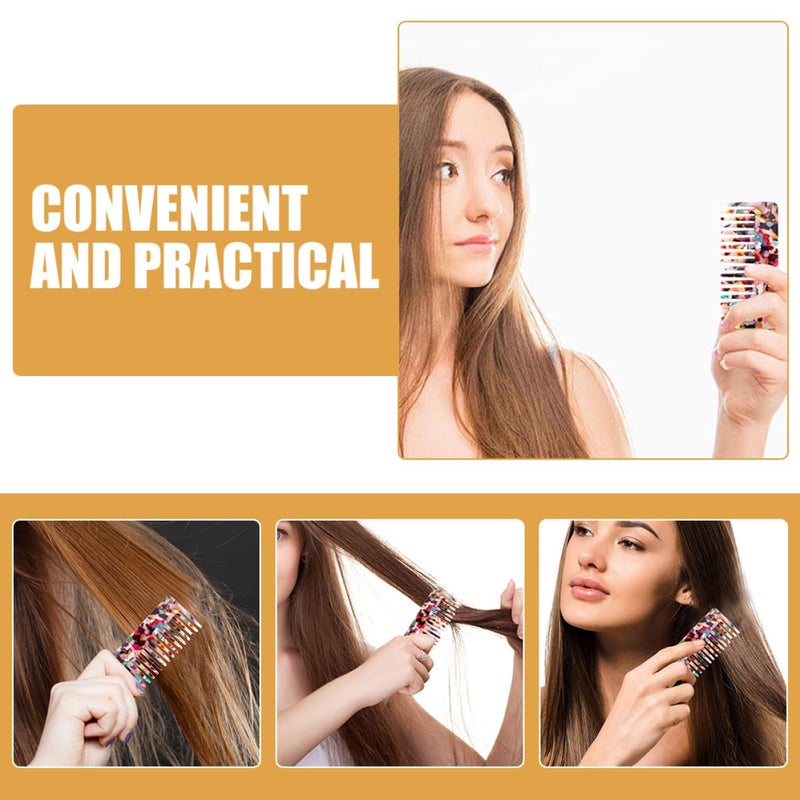 Anti Static Acetate Hair Comb Set For Women Wet Hair Detangling And Styling Care - Image 4