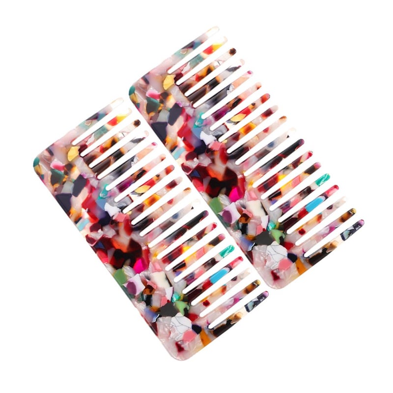 Anti Static Acetate Hair Comb Set For Women Wet Hair Detangling And Styling Care - Image 2