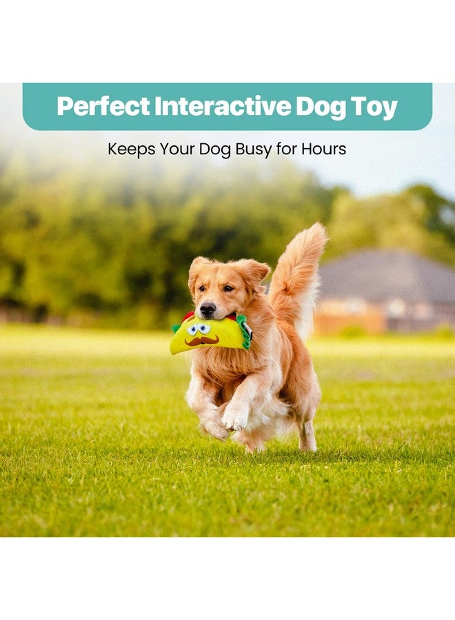 SPOT Fun Food Taco Plush Dog Toy with Squeaker - Interactive Soft, Squeaky Toy for Dogs and Puppies, Keeps Pets Entertained, Cute and Funny Chew Toy Made with Soft Fabric - 6in - Image 4