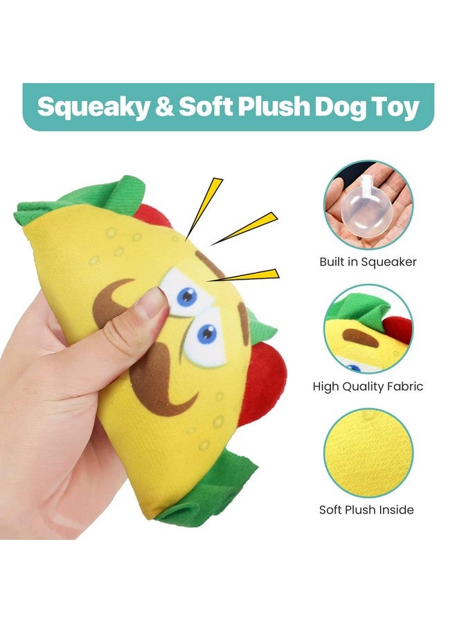 SPOT Fun Food Taco Plush Dog Toy with Squeaker - Interactive Soft, Squeaky Toy for Dogs and Puppies, Keeps Pets Entertained, Cute and Funny Chew Toy Made with Soft Fabric - 6in - Image 3