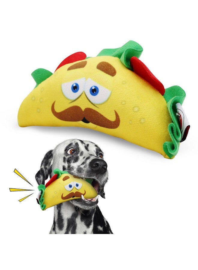 SPOT Fun Food Taco Plush Dog Toy with Squeaker - Interactive Soft, Squeaky Toy for Dogs and Puppies, Keeps Pets Entertained, Cute and Funny Chew Toy Made with Soft Fabric - 6in - Image 2