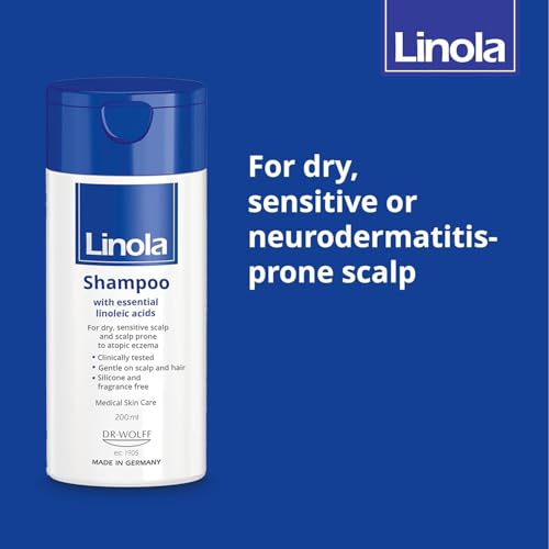 Linola Shampoo - Shampoo for Scalps that are Dry, Sensitive or Prone to Neurodermatitis - with Essential Linoleic Acids - Silicone, Fragrance & Preservative Free - Made in Germany - 200 ml (6.8 Fl Oz) - Image 4