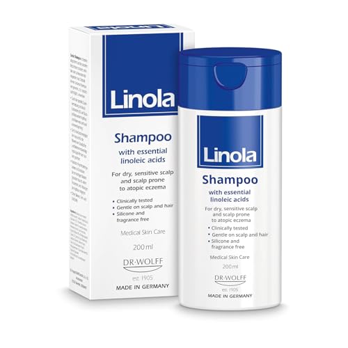 Linola Shampoo - Shampoo for Scalps that are Dry, Sensitive or Prone to Neurodermatitis - with Essential Linoleic Acids - Silicone, Fragrance & Preservative Free - Made in Germany - 200 ml (6.8 Fl Oz) - Image 2