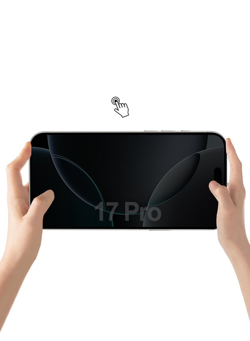 الطين ايزو 3 قطع من واقي شاشة الخصوصية الممتاز لجهاز iPhone 17 Pro، زجاج مقسى مضاد للتجسس، وضوح عالي، رؤية واضحة، سهل التركيب، أسود شفاف - Image 4