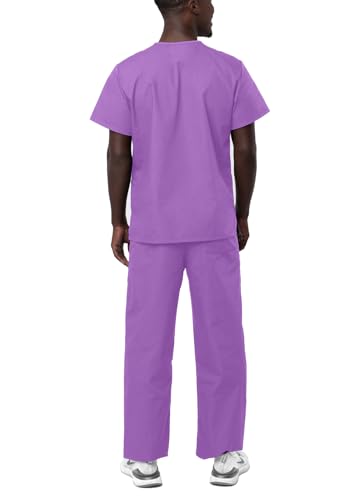 Adar Uniforms, Universal Unisex Scrubs - Unisex Drawstring Scrub Set - 701 - Lavender - M - Image 2