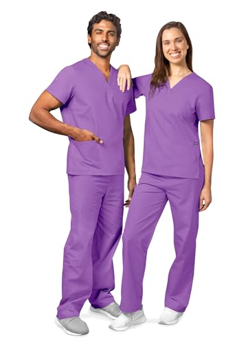 Adar Uniforms, Universal Unisex Scrubs - Unisex Drawstring Scrub Set - 701 - Lavender - M - Image 5