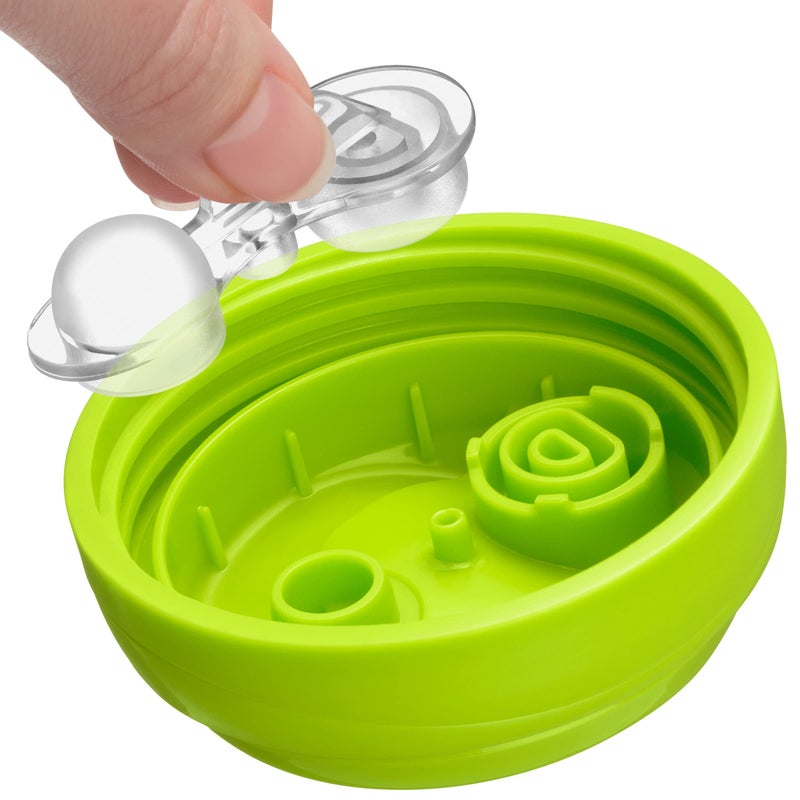 Chicco Semi-Soft Trainer with Bite-Resistant Spout and Spill-Free Lid 7oz.| Removable, Non-Slip Handles | Top-Rack Dishwasher Safe | Easy to Hold Ergonomic Indents | Green| 6+ months - Image 4