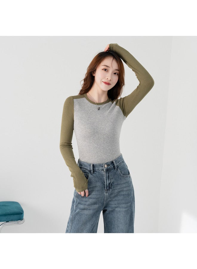 Hstyle بلوزة نسائية ريترو موضة ضيقة الربيع بأكمام طويلة عتيقة - Image 2