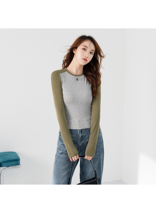 Hstyle بلوزة نسائية ريترو موضة ضيقة الربيع بأكمام طويلة عتيقة - Image 4
